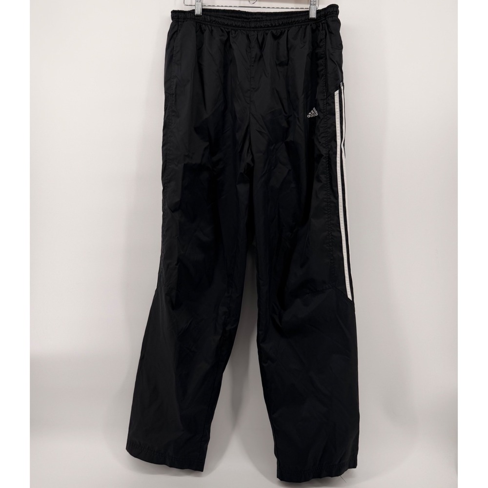 Adidas Vintage 2003 Mens XL Black Nylon Mesh Lined Track Pants
